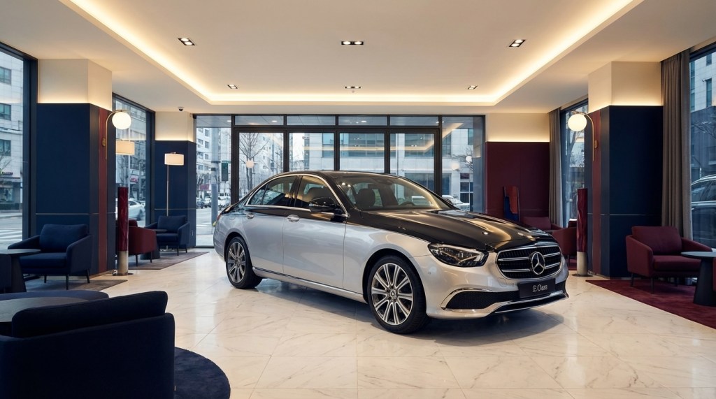 벤츠 E클래스 장기렌트 공식딜러 KCC오토그룹 플러스렌터카 쇼룸